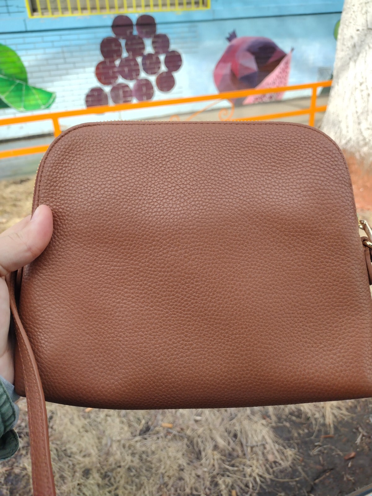 Talbots Plaid Crossbody Wool Blend Leather Bag 9.5x8x2 Adjustable Strap