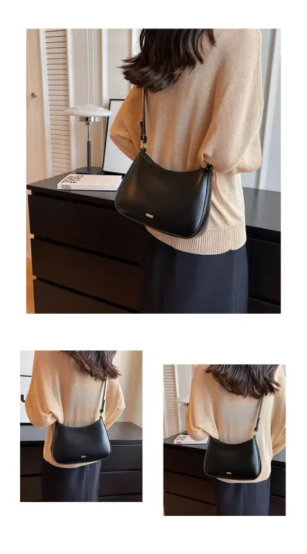 Red Underarm Shoulder Bags for Women 2024 New Texture Leather Crossbody Bag