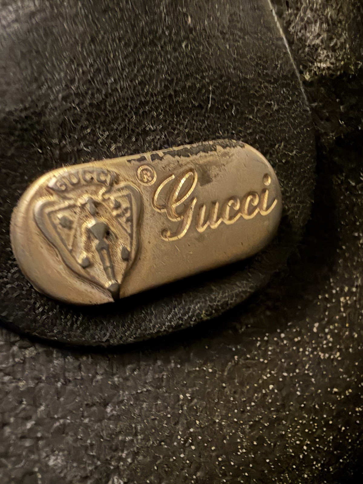 Gucci Black Micro GG Zip Shoulder Bag w/ Adjustable Strap, Inner Pockets