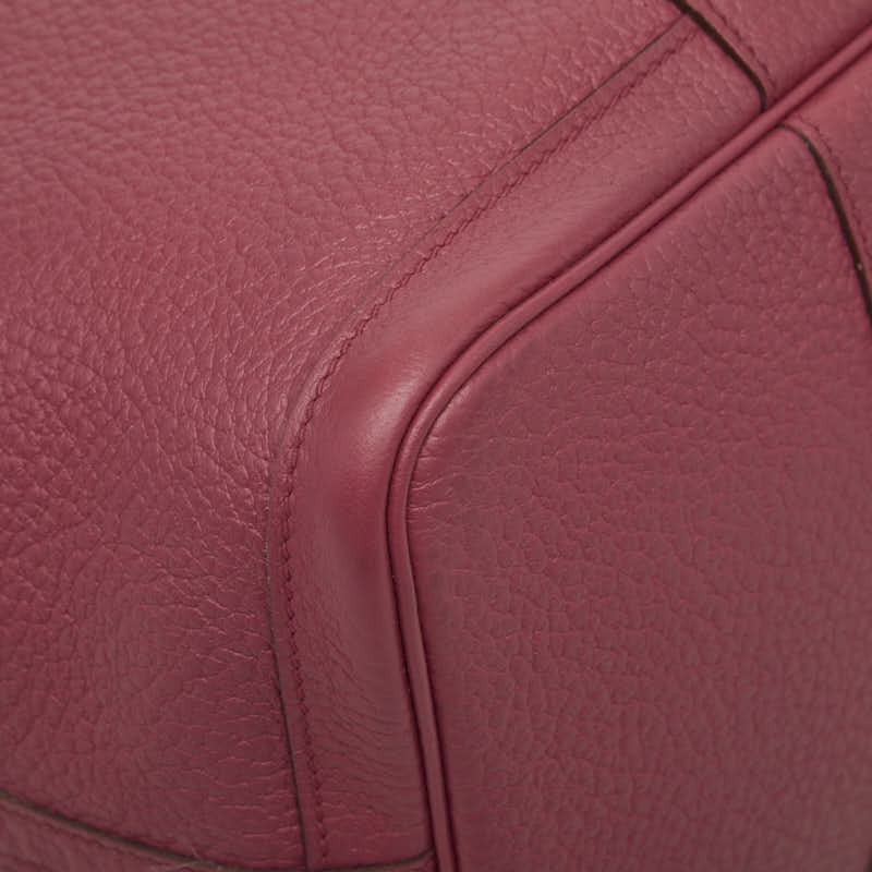 Hermes Garden Party PM Tote Bag Handbag 14.6in Negonda Leather Pink Q Stamp 99