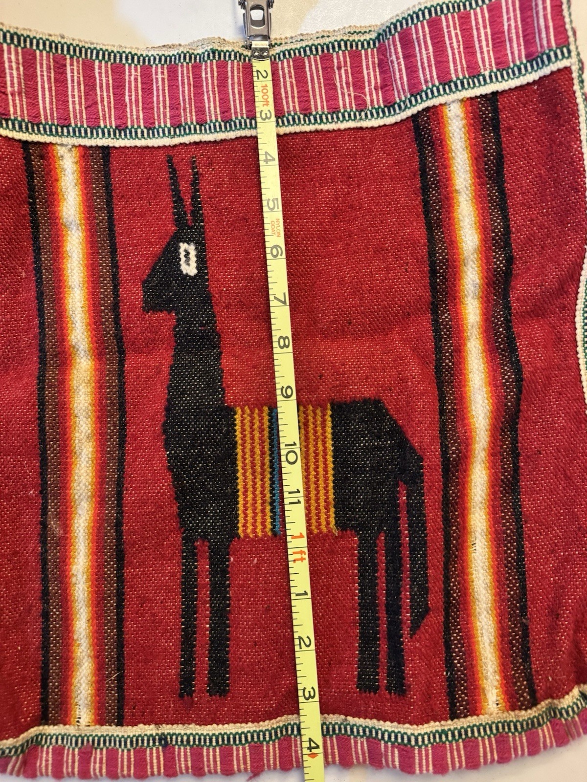 Peruvian Crossbody Purse Bag Made In Peru 16×16 Liama Theme