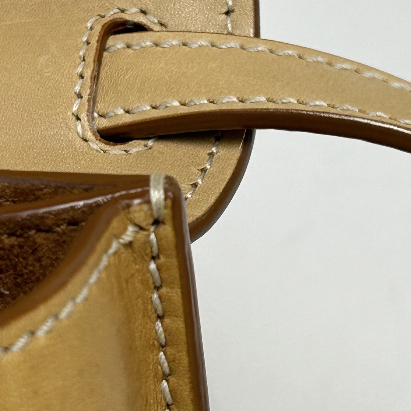 SAINT LAURENT KAIA Saddle Bag Mini 15cm Milky Tea Calfskin Crossbody Bag
