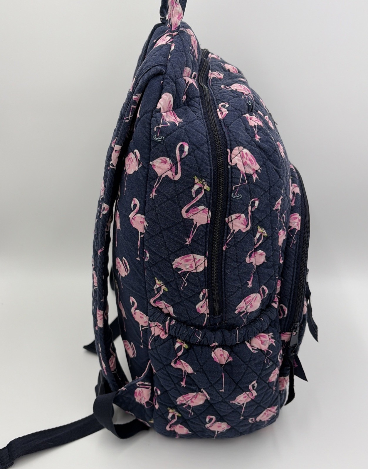 Vera Bradley FLAMINGO GARDEN/FLAMINGO Fiesta Large 5 Pocket Laptop Backpack
