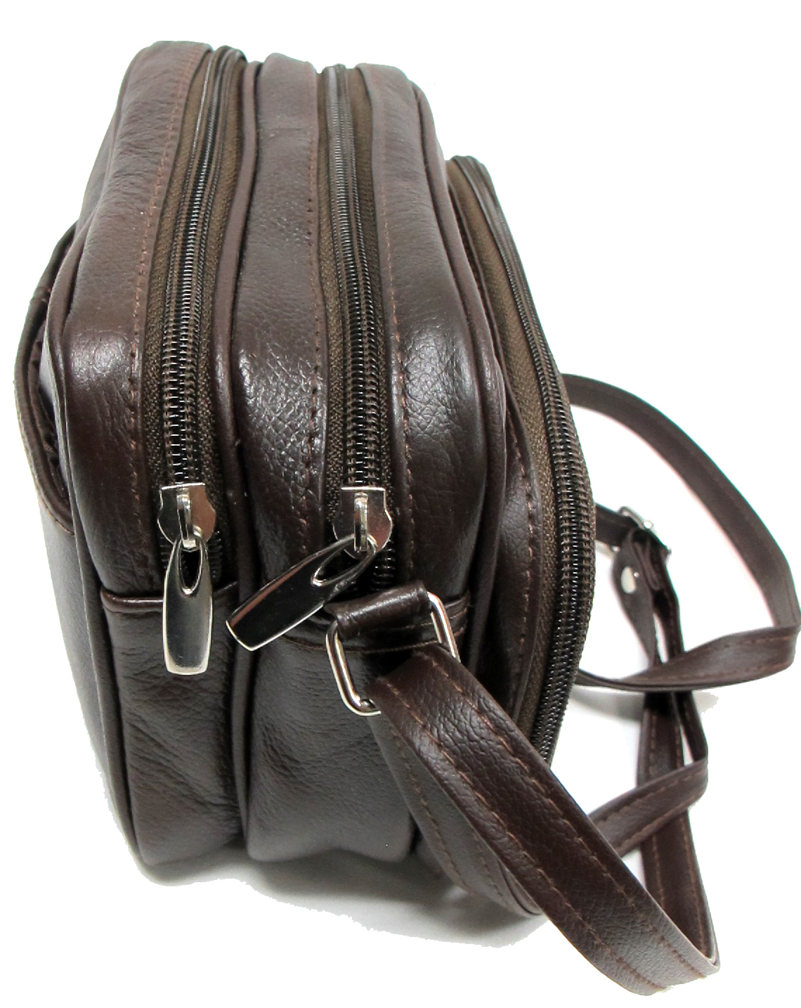 Genuine Leather Compact Size Every Day Purse w/Organizer – Black, Brown