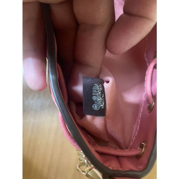 COACH C8322 Dempsey Mini Bucket Bag Signature Canvas Stripe Pink Multi Crossbody