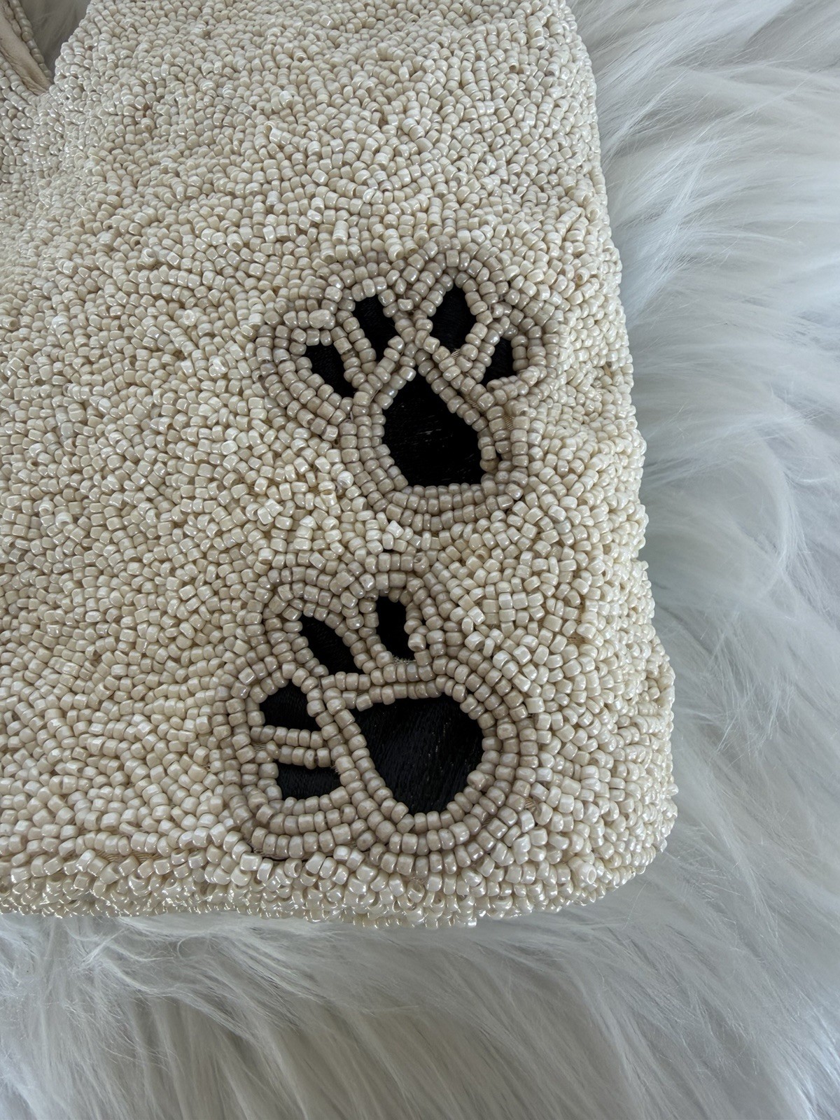 Handcrafted India Beaded Leopard Cheetah Jungle Hobo Shoulder Bag NWT