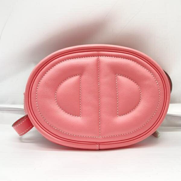 Hermes In The Loop Crossbody Shoulder Bag Pink Swift Leather W7.3xH5.7xD0.8in 99