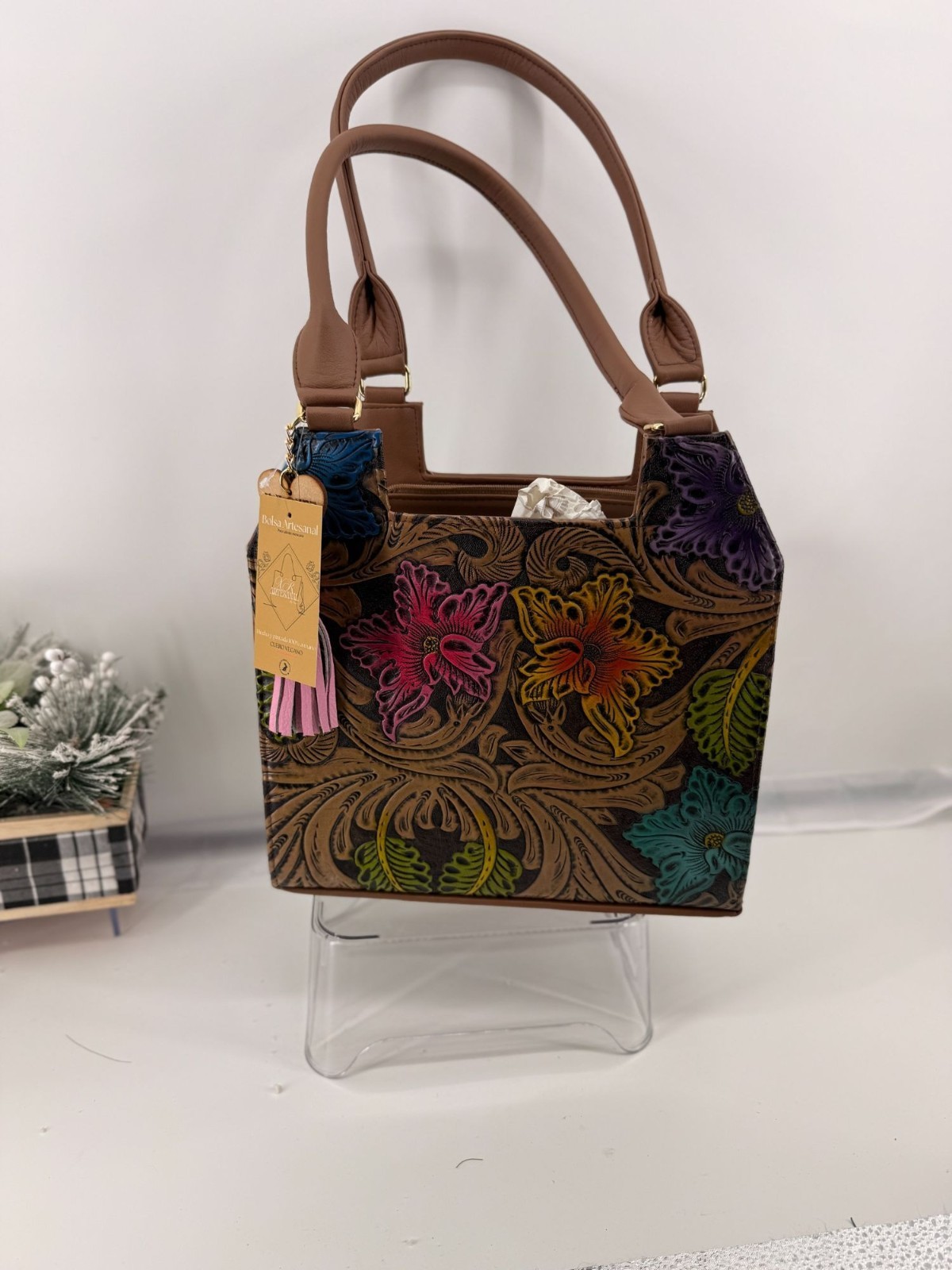 ARTESANAL FLORAL TOTE