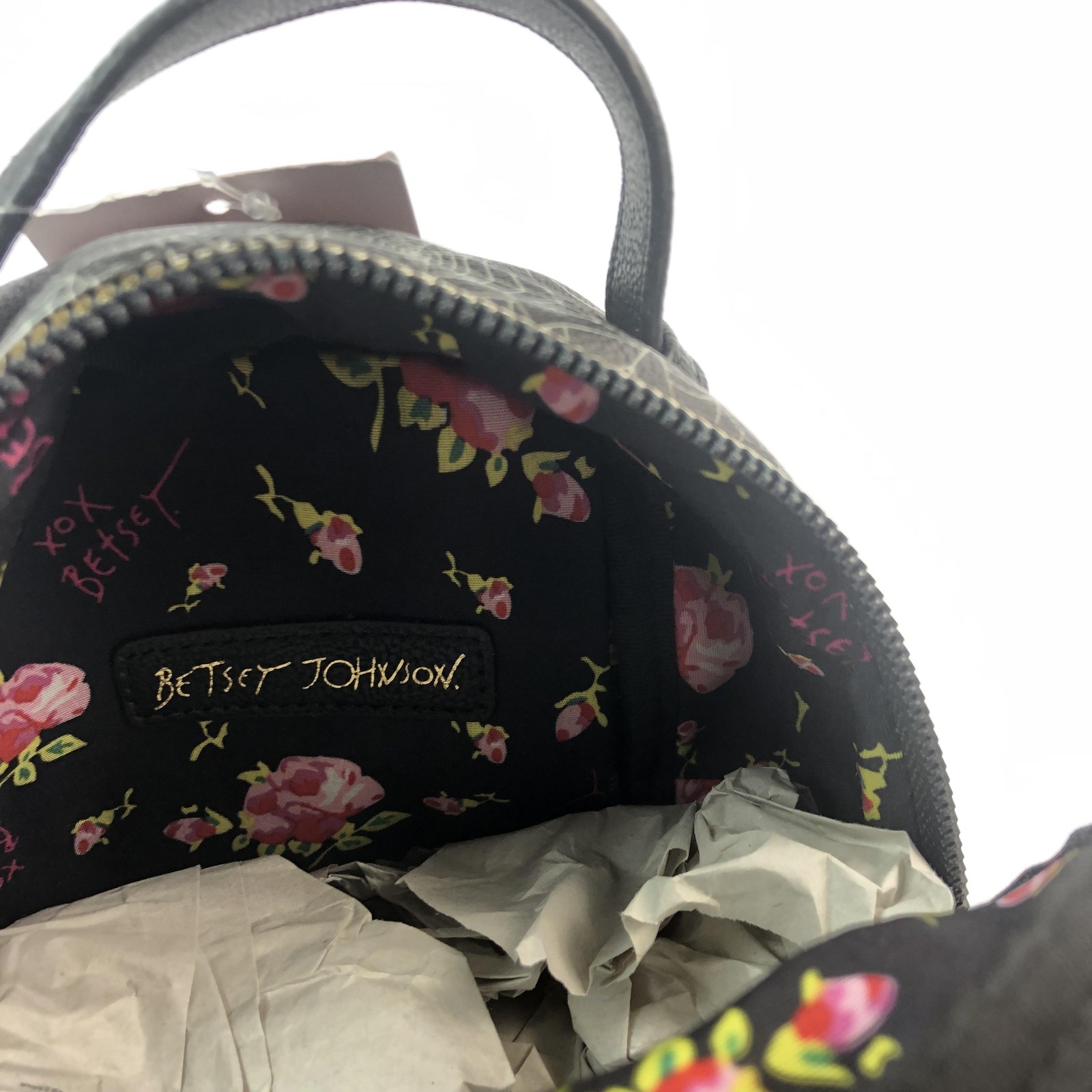Betsey Johnson Backpack Womens Mini Black Cat Web Halloween Faux Leather Bag NWT