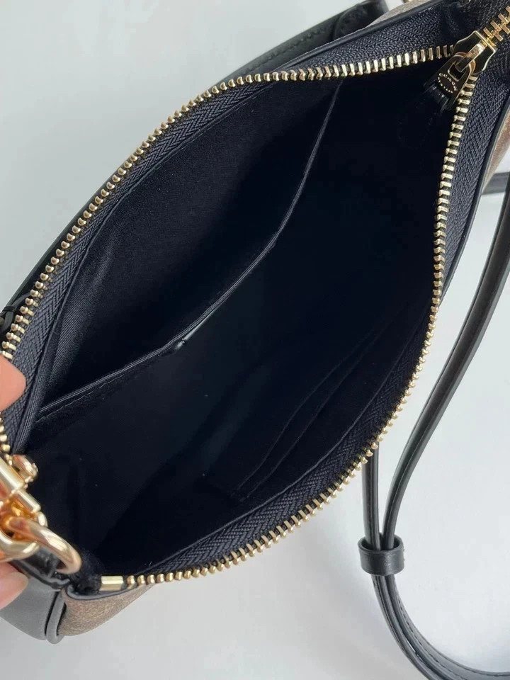 COACH CA548 Teri Shoulder Bag In Signature Canvas/Gold/Brown