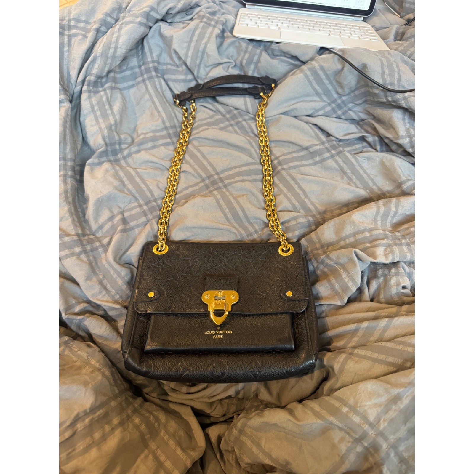 Authentic Louis Vuitton Vavin Monogram Empreinte Leather Shoulder Bag M44151