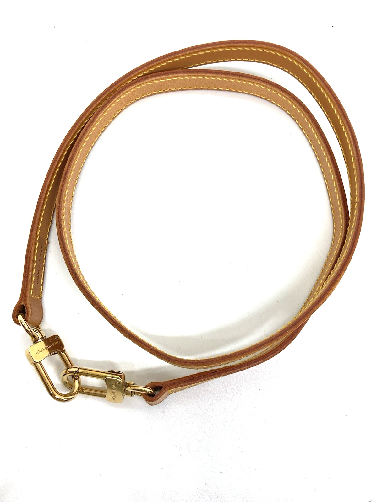 used Louis Vuitton Vachetta leather shoulder strap Only Beige Z7765