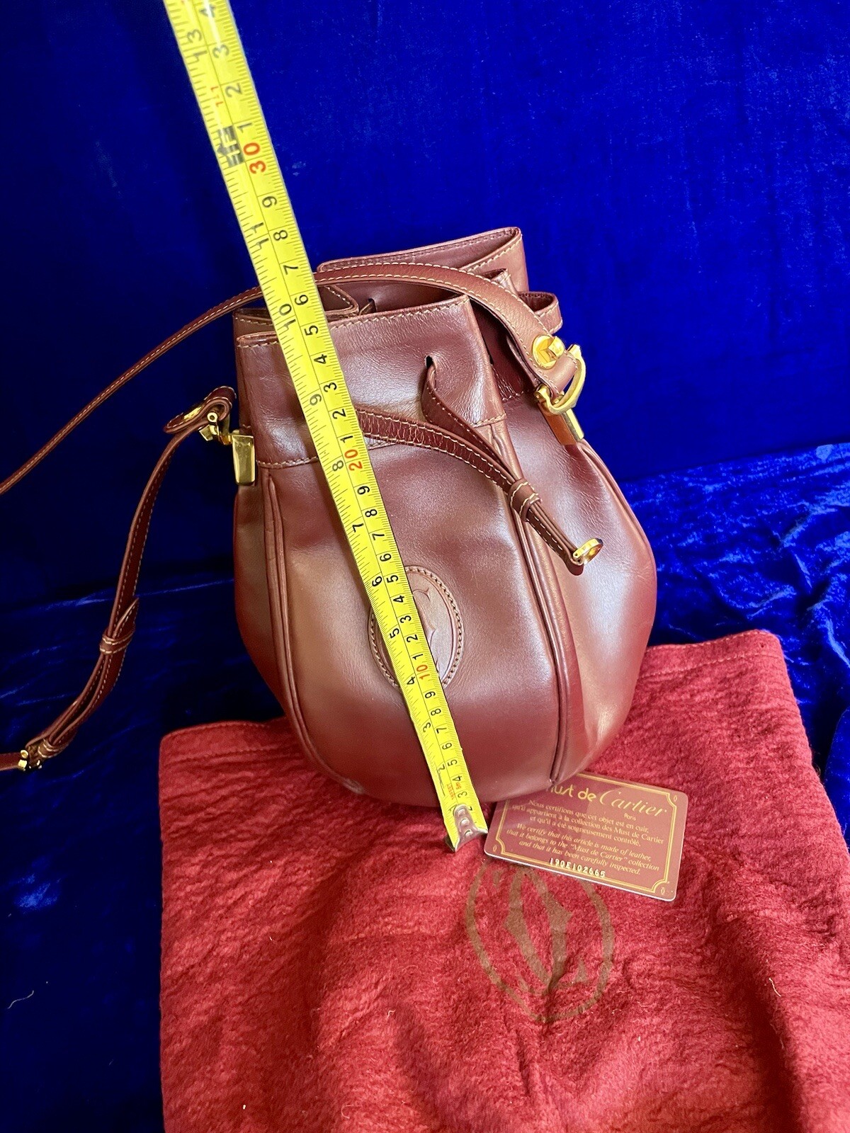 Cartier Bag Shoulder Crossbody Bucket Med Size Leather Pouch Case Bag Backpack