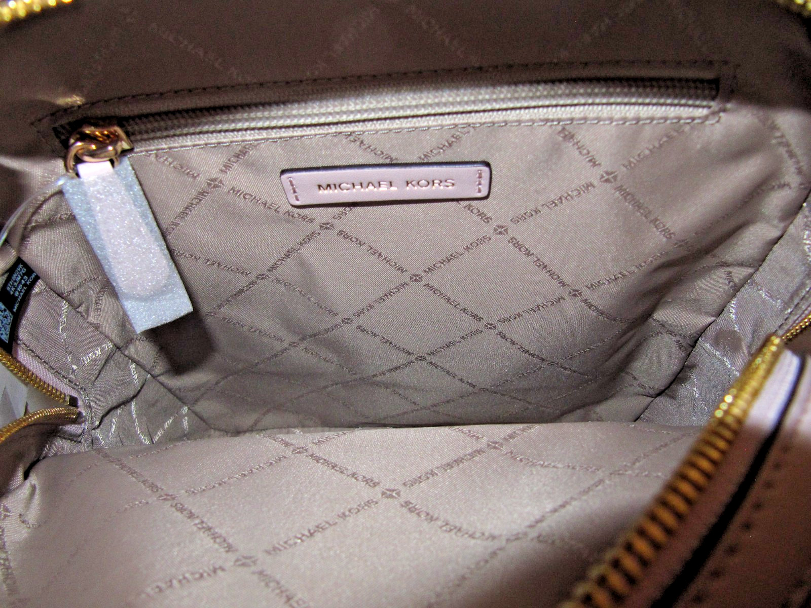 Michael Kors Jaycee Powder Blush Pink Med Ombre Zip Pocket Logo Backpack NWT$358
