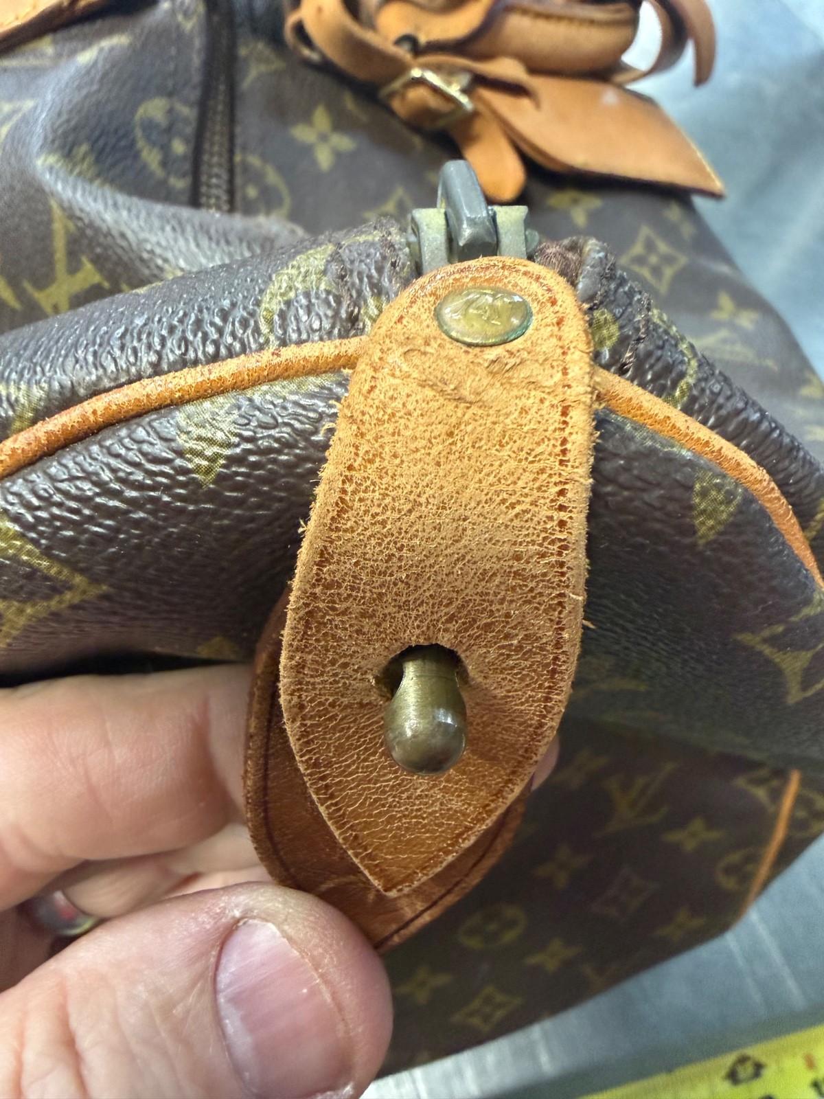 Vintage Louis Vuitton Keepall Monogram Duffle Bag 55 Brown Canvas Monogram NICE