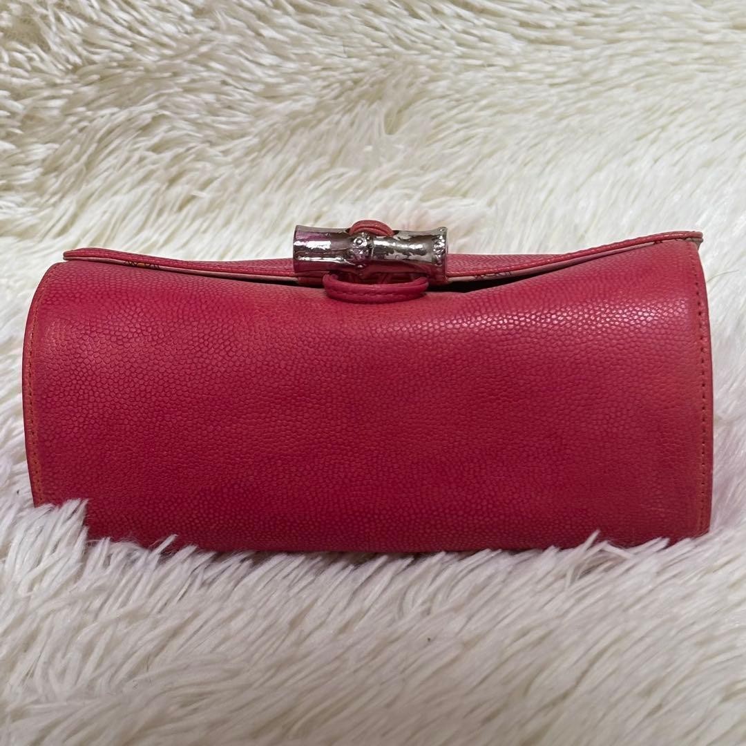 Vivienne Westwood Bamboo Orb Pink All Over Pattern Leather Logo Hardware