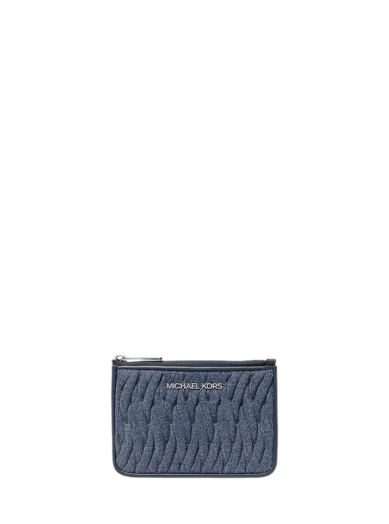 Michael Kors Hamilton Medium Matelassé Denim Satchel Bag + Wallet Set Denim Blue