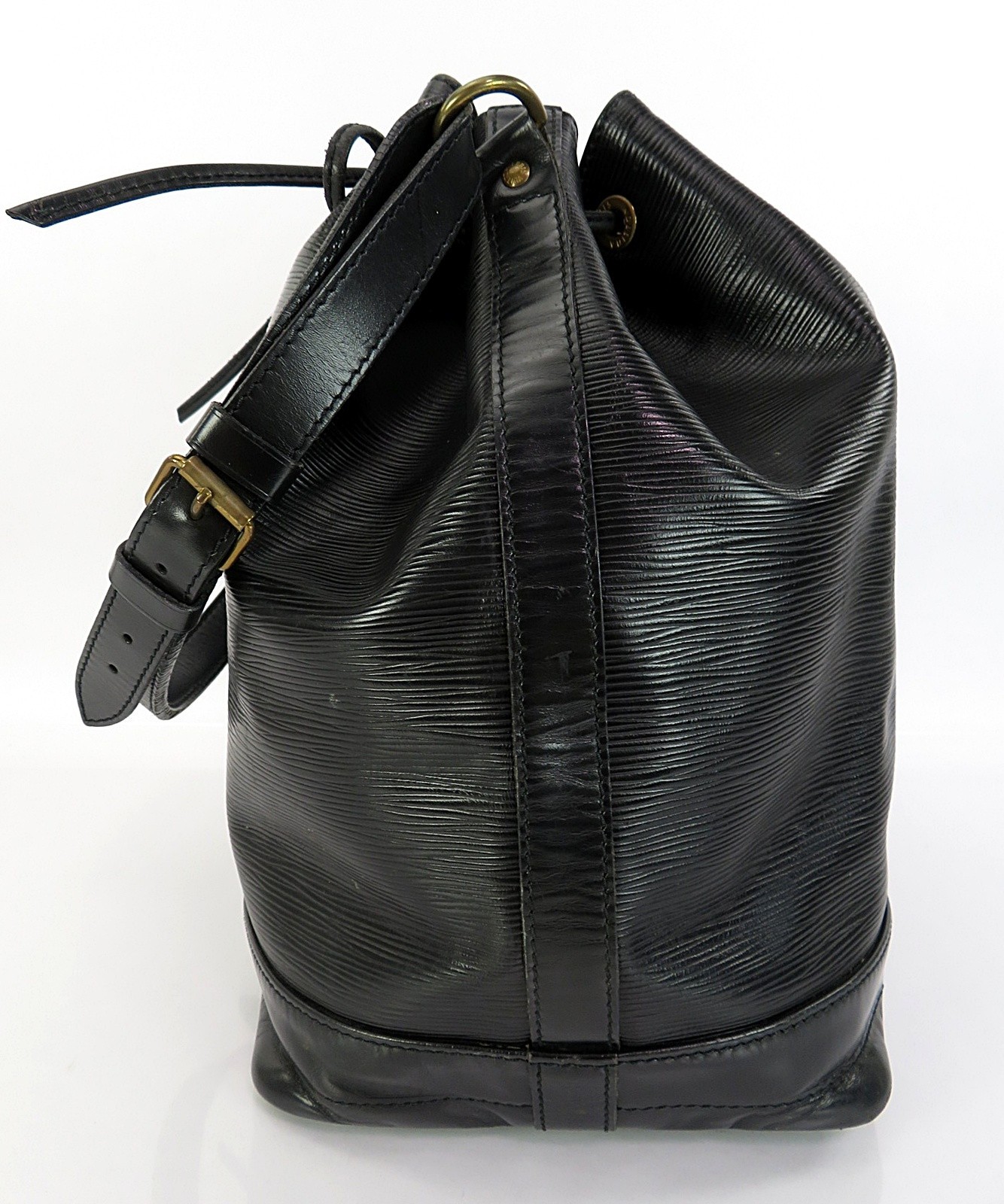 Authentic LOUIS VUITTON Noe Black Epi Leather Shoulder Tote Bag Purse #64583