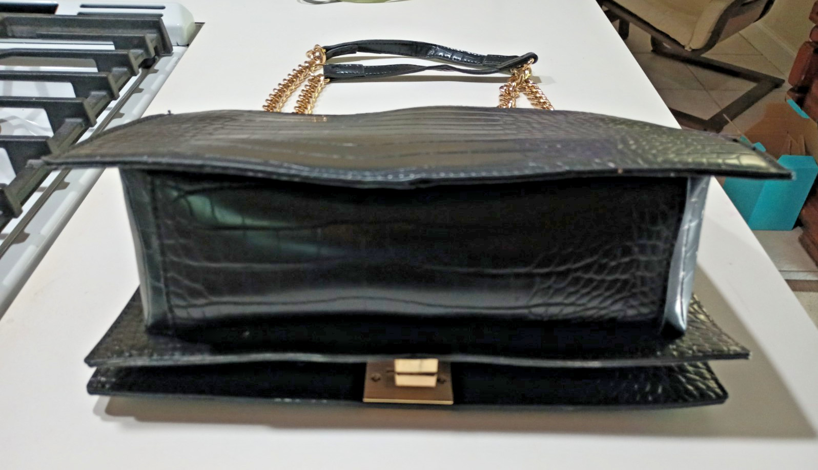 I.n.c. International Concepts Ajae Flap Crossbody in Light Leo Gold