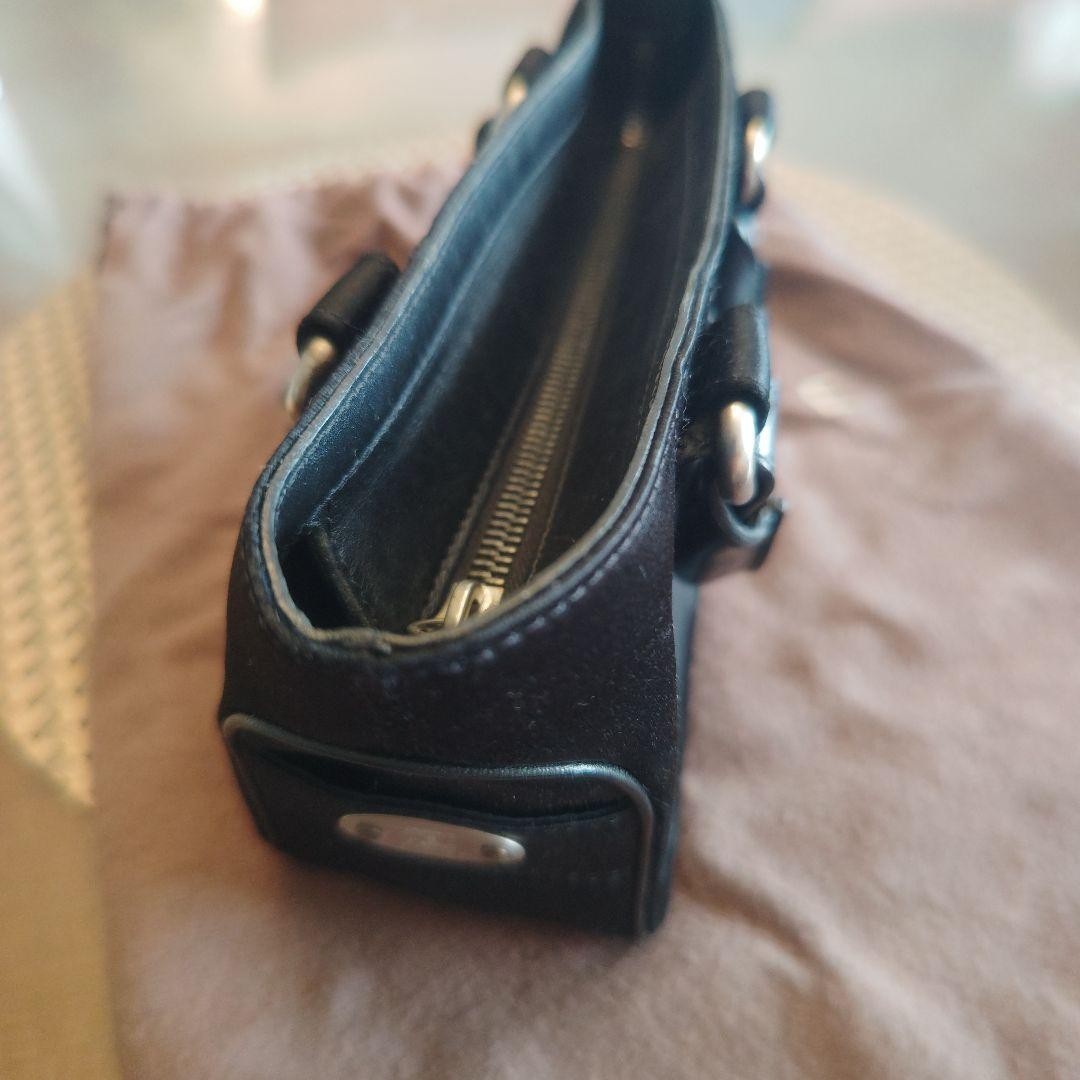 CELINE Mini Bag Silk Leather Black Vintage Classic Handbag