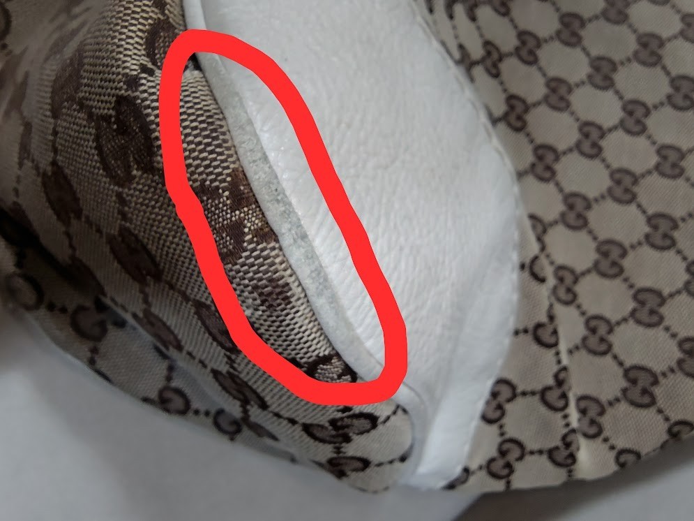 Gucci Tote Bag Soulder GG Canvas G Gold Authentic 453T0454
