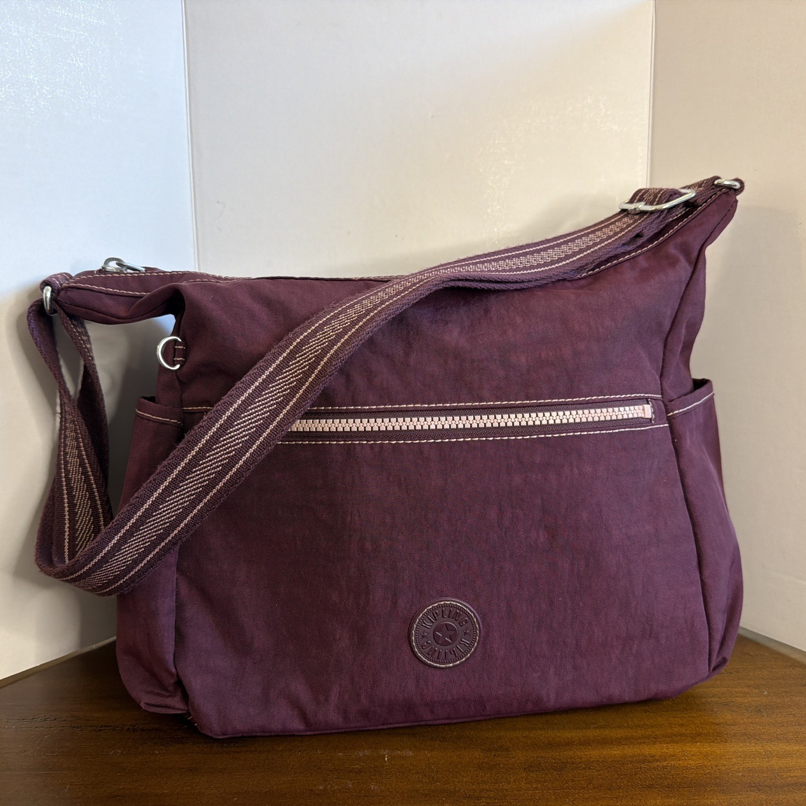 Kipling ALENYA Medium Shoulder Crossbody Bag Dark Plum