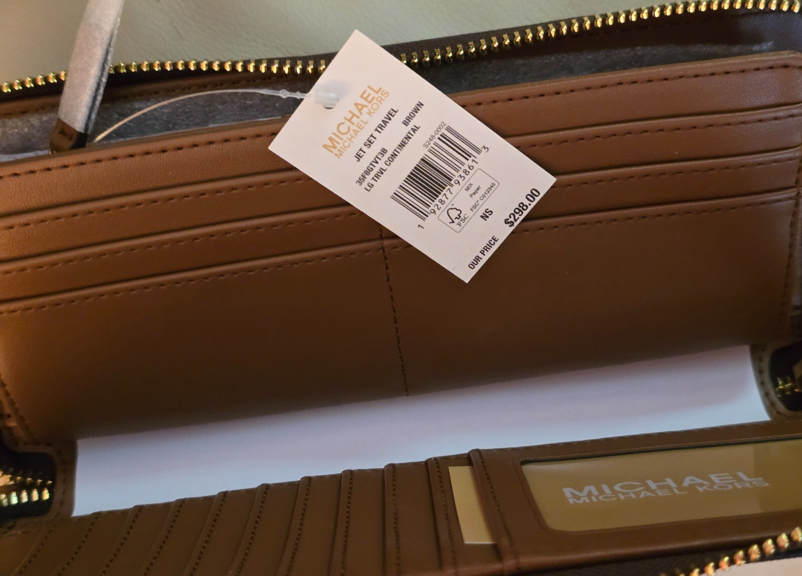 Michael Kors Kenly Medium Backpack / Large Travel Continental Wallet Bundle