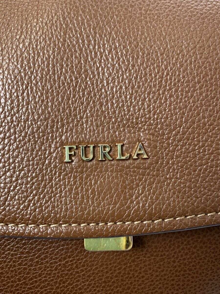 FURLA Backpack Brown Leather Women Rucksack