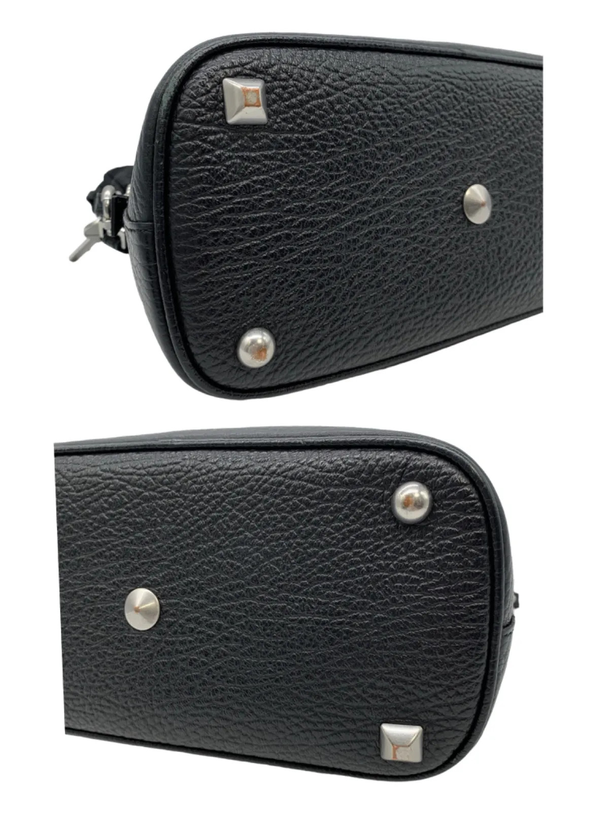 Maison Margiela 5AC Mini Bag Black Leather S56WG0082 Handbag Tote 2Way used