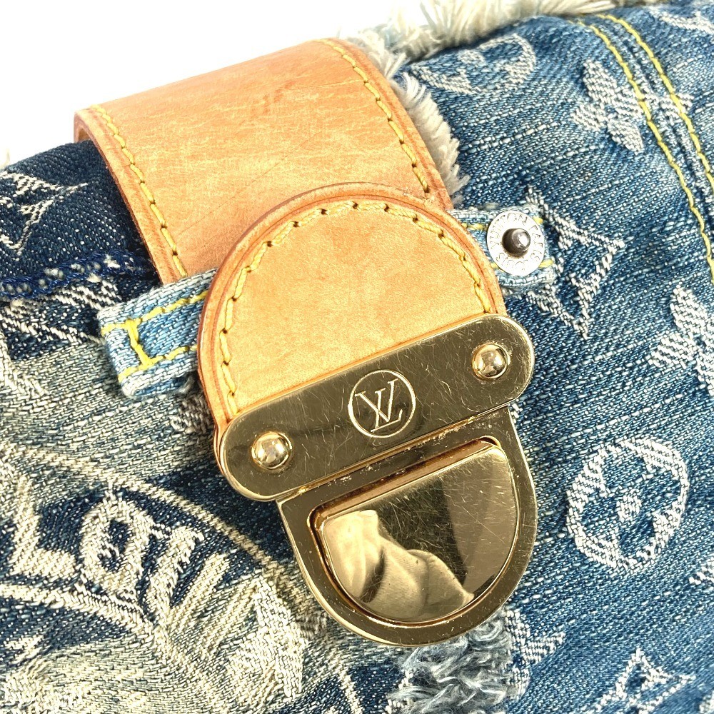 LOUIS VUITTON M95374 MonogramDenim Patchwork Post Messenger Bag Shoulder Bag