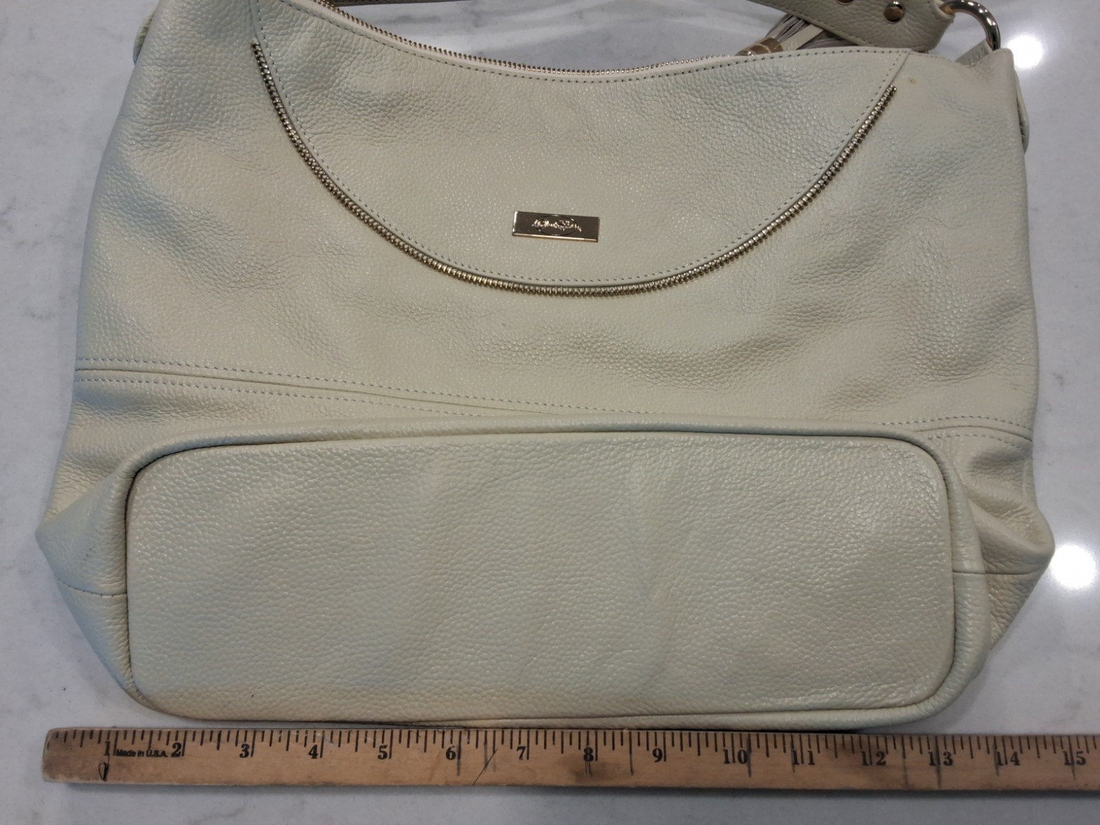 Oona Ehrlich Cream Leather Purse