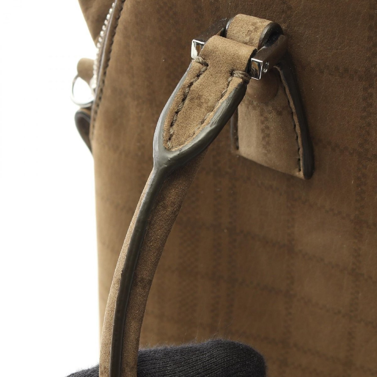 Maison Margiela 11 5AC Mini Bag Check 2WAY Handbag Bag Leather Khaki S56WG0082 U