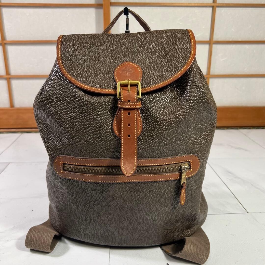 Mulberry Backpack Leather Brown Vintage Authentic From Japan