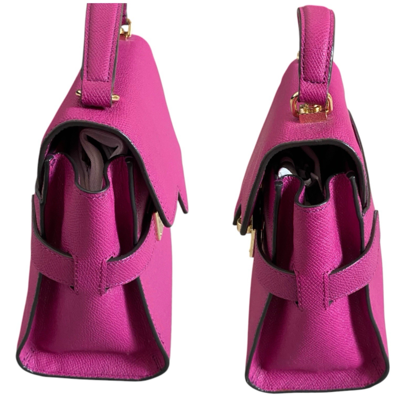 Henri Bendel Uptown Mini Magenta Top Handle Bag