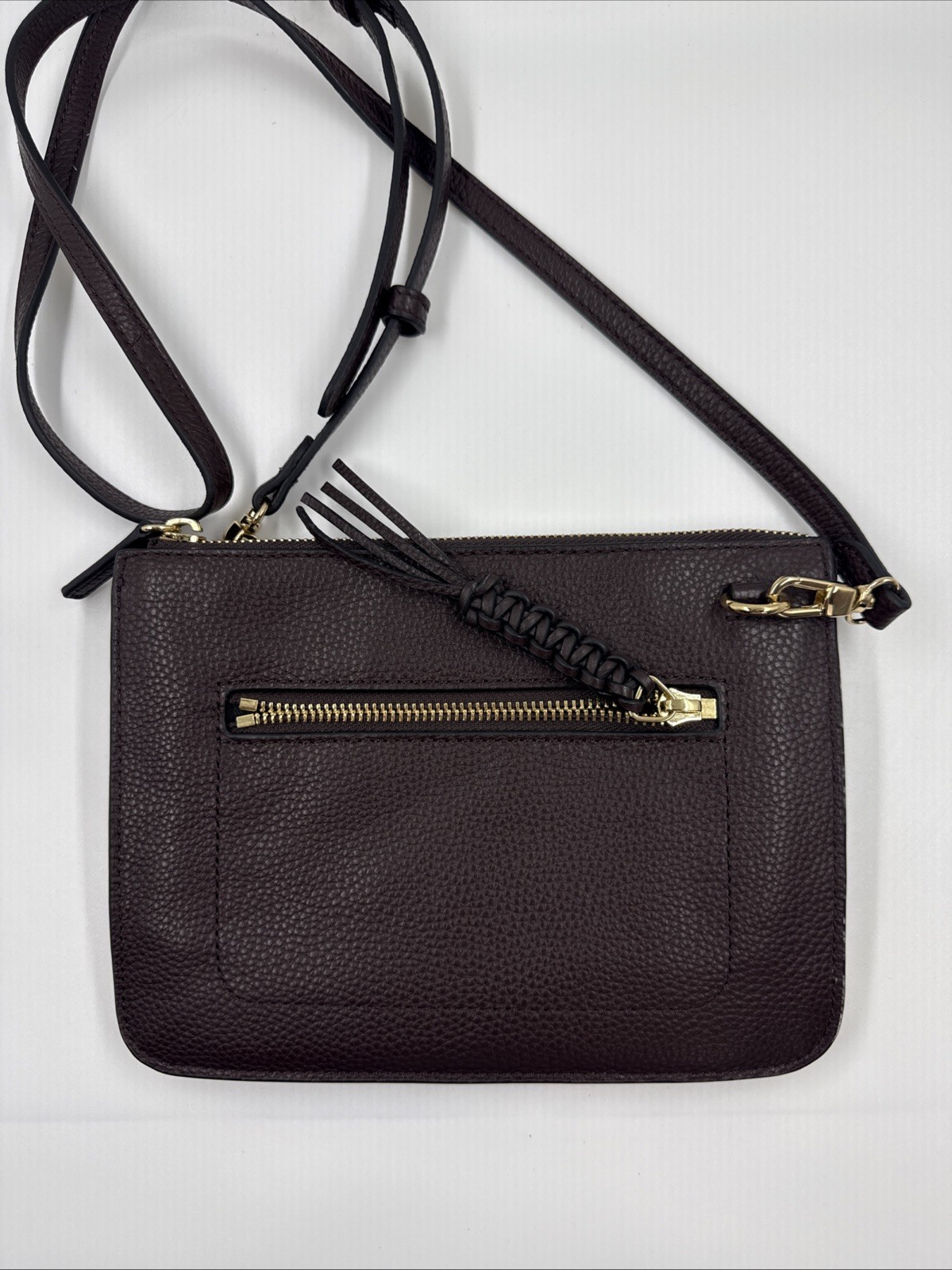 Vince Camuto Red Cherry Pebbled Leather Crossbody Bag Adjustable Strap Purse
