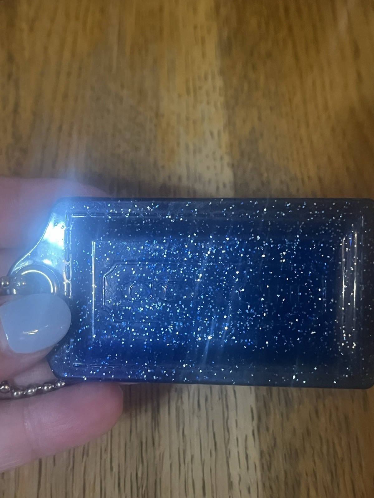 Coach Poppy Sparkle Blue Hangtag