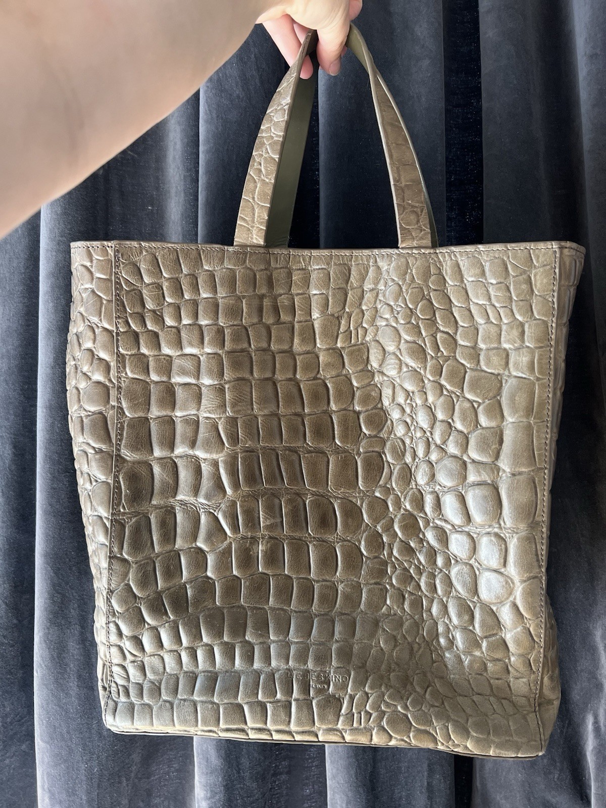Liebeskind Berlin handbag Messenger Green Croc