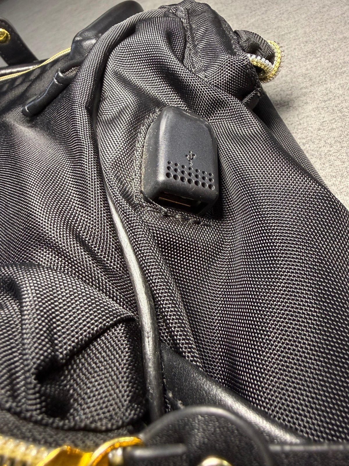KROSER Black USB Charging Laptop Backpack Diaper Bag Travel School Work Tote
