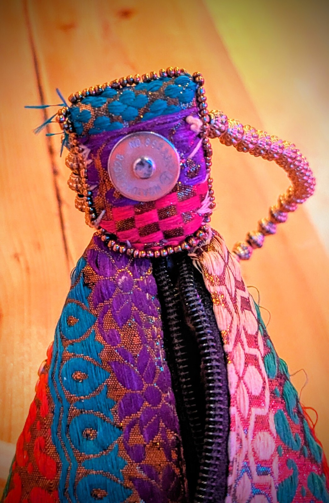 Colorful Purse- Handmade Indian Handbag – 9 Inch Cookie Style Vintage Clutch