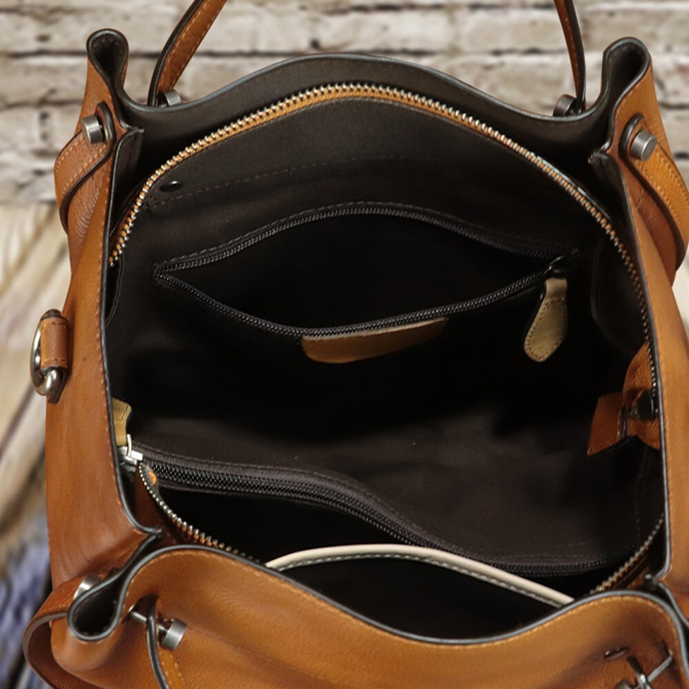 Genuine Leather Handbags for Women Satchel Purses Vintage Handmade Shoulder Bag