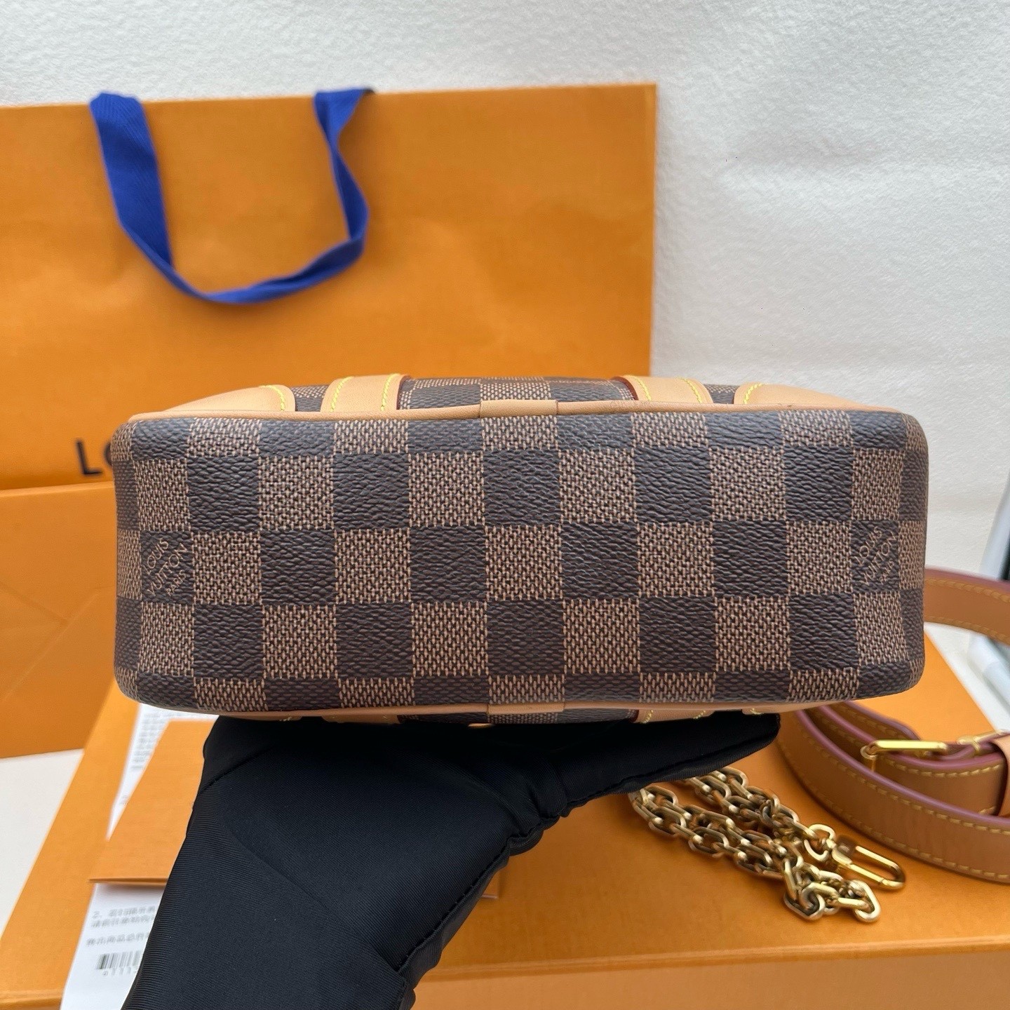 Louis Vuitton Valisette Souple BB Damier Ebene Coated Canvas Women Handbag