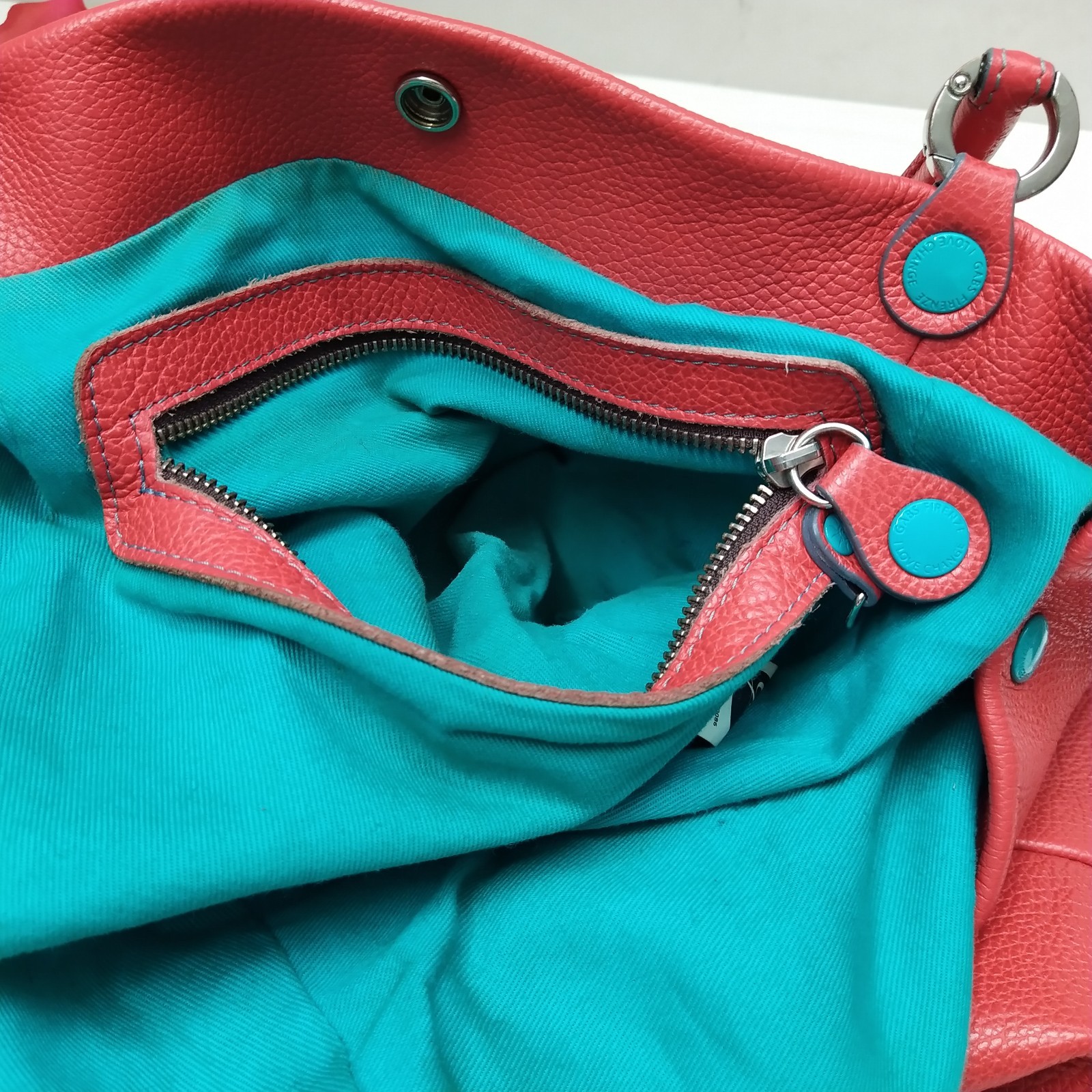 Gabs Red Leather Cube Double Handles Satchel Bag – Made in Italy