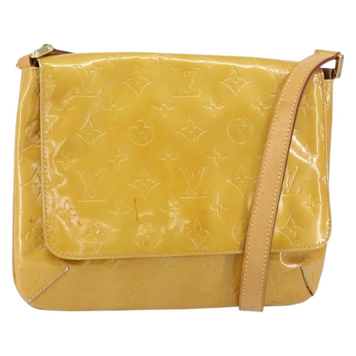 LOUIS VUITTON Monogram Vernis Thompson Street Bag Beige M91301 LV Auth 158629