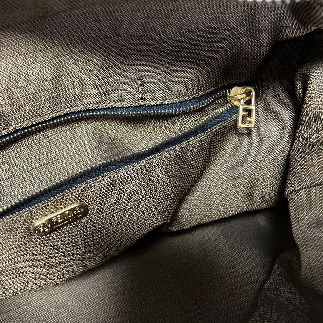 FENDI Handbag Canvas Brown black Authentic From Japan