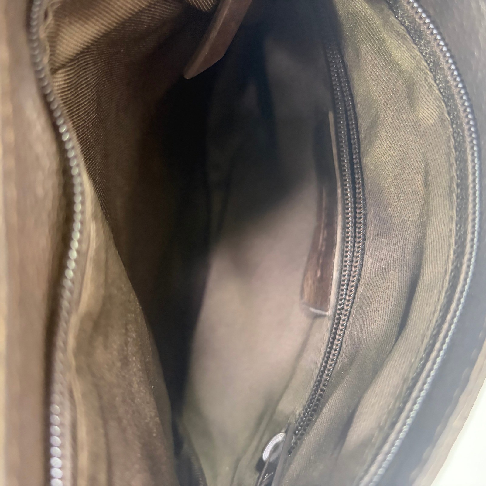 5th Avenue Dark Brown Real Leather Crossbody Bag Silver Buckle Detail Messenger