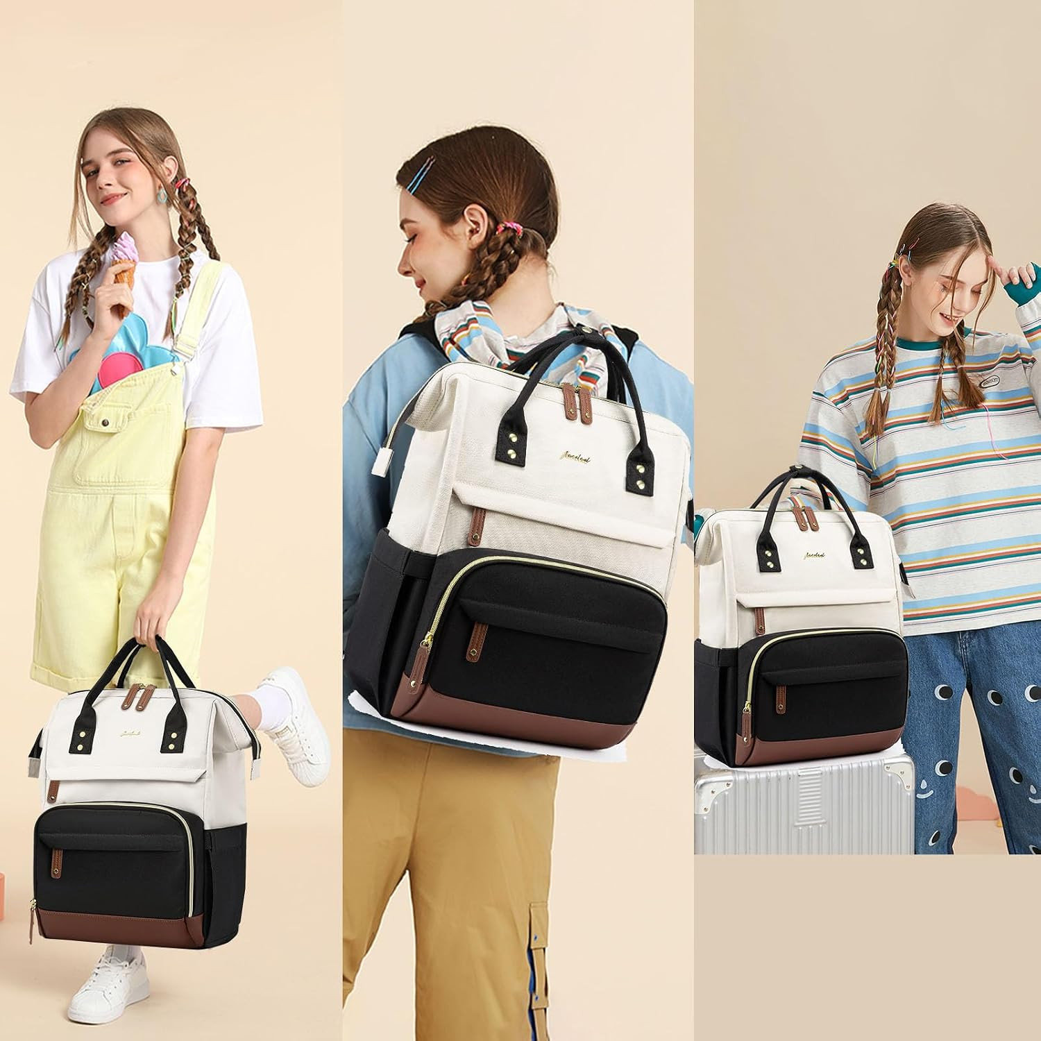 Laptop Backpack for Women Work: Travel Backpack for Teacher Nurse 15.6 Inch Lapt