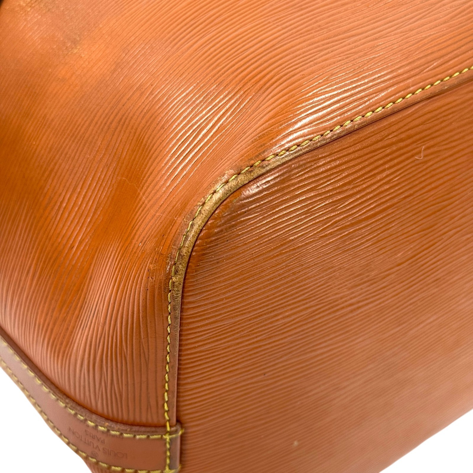 LOUIS VUITTON Petit Noe Epi Leather Kenya Brown Drawstring Bucket Bag M44103