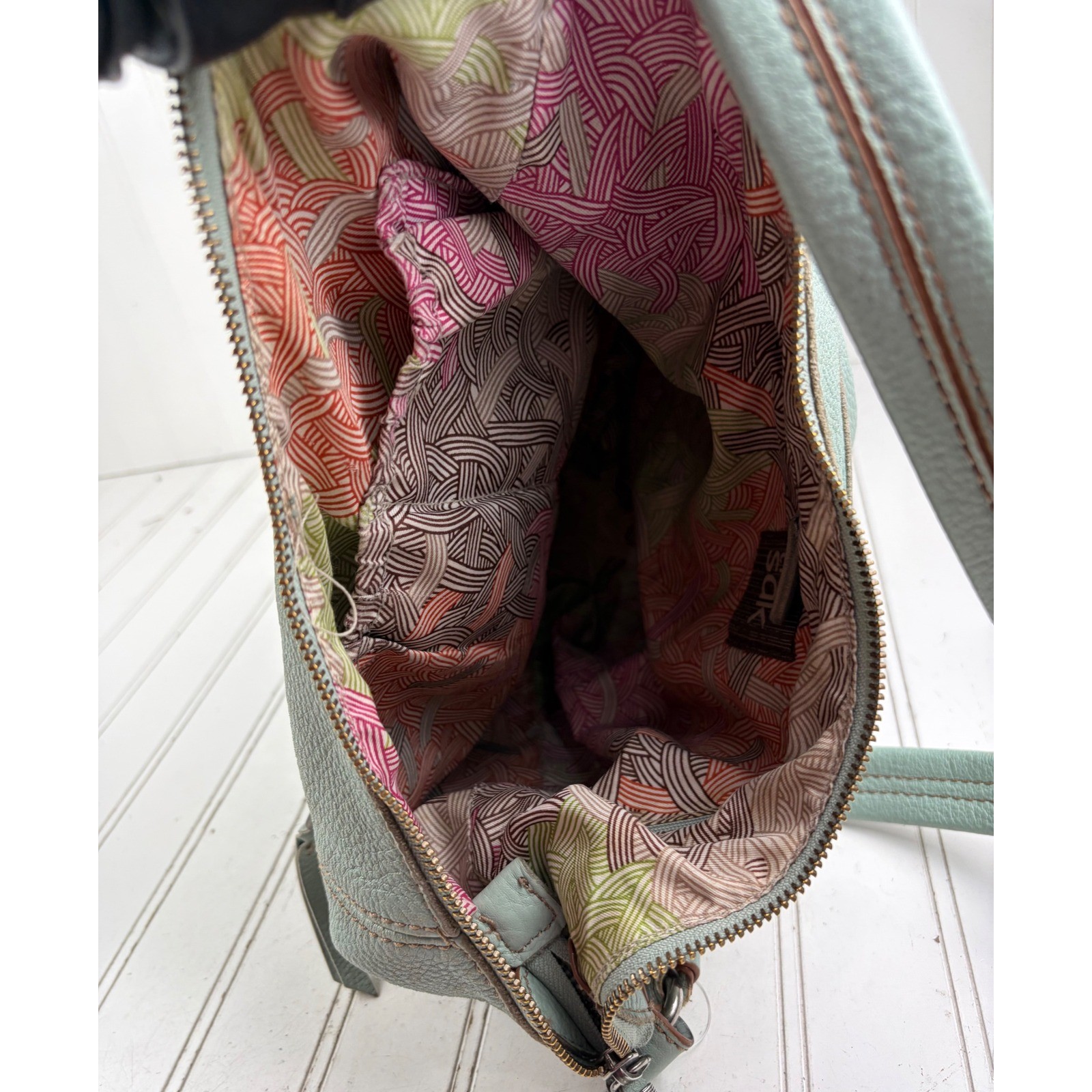 The Sak Vintage Y2K Sequoia Mint Pebbled Genuine Leather Hobo Bag