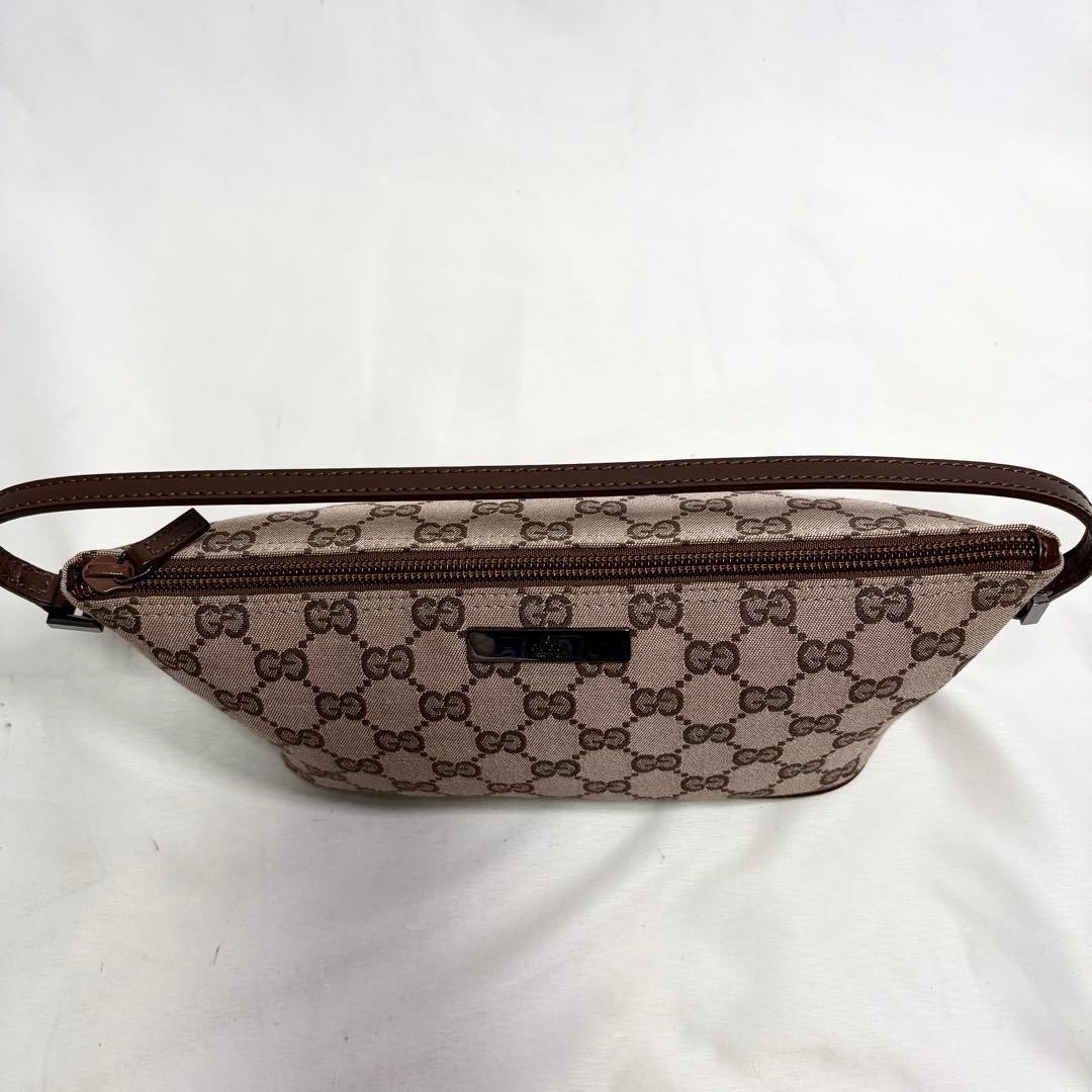 Gucci Accessory Pouch GG Canvas Shoulder Bag Brown Beige Logo Women Unisex