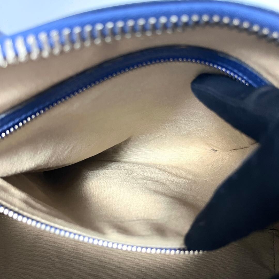 GIVENCHY Antigona Blue Leather 2Way Shoulder Handbag Large Auth